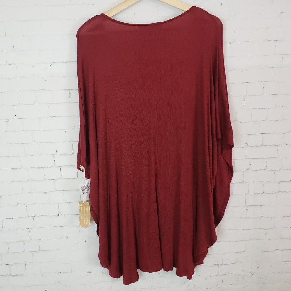 Green Dragon Swim Cover Up Red Maroon S Oversized Tunic - Picture 10 of 10